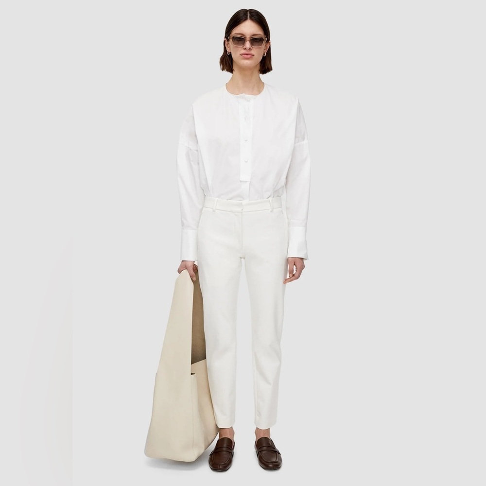 Joseph Cream Gabardine Slim Fit New Eliston Career Trousers Women's EU Size 38